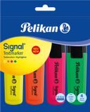 Pelikan 804707 markeerstift 4 stuk(s) Beitelvormige punt Verschillende kleuren