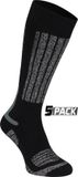 Starling Skikousen - 5-pack - Whistler - Zwart/Grijs - 39/42