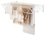 Elzusha - Sèche-linge mural extensible avec 7 barres - Blanc