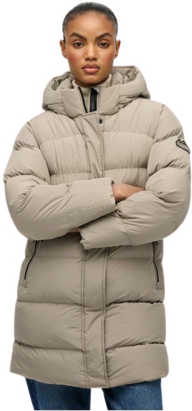 Superdry Sports Puffer Casual winterjas dames Beige M/38