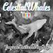 Celestial Whales Grayscale Reverse Coloring Book