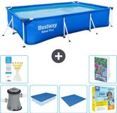 Bestway Rechthoekig Steel Pro Zwembad - 300 x 201 x 66 cm - Blauw