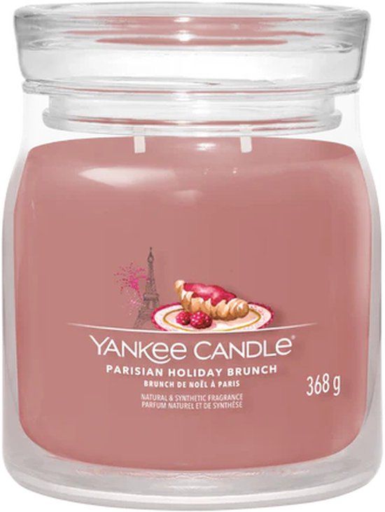 Yankee Candle Parisian Holiday Brunch Medium Jar - Pink - 50 Hours