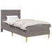vidaXL Bedframe met matras met hoofdeinde Taupe 90 x 190 cm Stof
