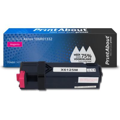 PrintAbout Compatible Xerox 106R01332 Magenta Toner for Phaser 6125 - Single Pack