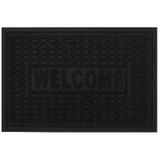 Gerimport Tapis de porte Welcome - noir - 60 x 40 cm