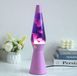 i-Total Lampe à lave - Lampe à lave - Lampe d'ambiance - 40x11 cm - Verre/Aluminium - 30W - Violet avec lave rose - Base violette - XL2940