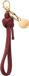 FOSSIL Leren Sleutelhanger Keyfob Key Ring Scarlet Donkerrood