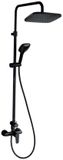 Novaservis Metalia 58 - Doucheset 23x23 cm, 3 jets, mat zwart SET071/58,5