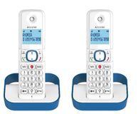 Alcatel F860 Duo DECT Phone - Blue/Grey - Number Recognition - 2 Handsets