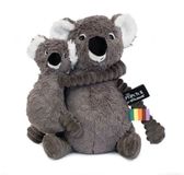 TRANKILOU Les duéglingos Les Ptipotos - Pluche Knuffel Trankilou De koala Moeder En Haar Grijze Baby