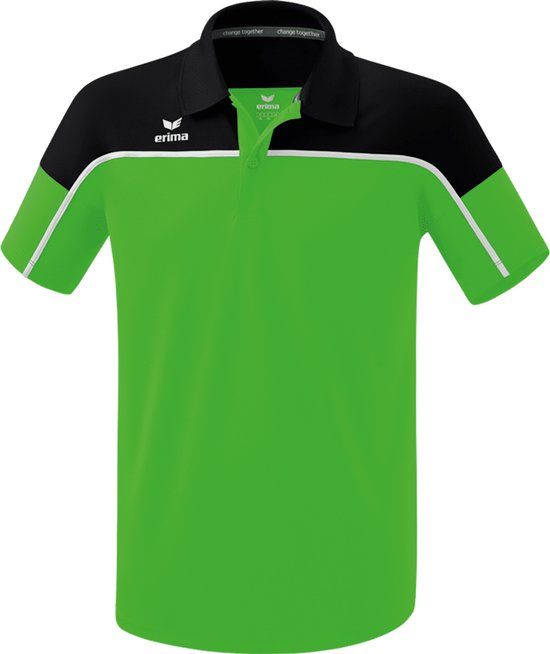 ERIMA Change Polo - Green/Black/White - Men's XXXL - Short Sleeve - Polyester