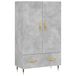 VidaXL Hoge kast, betonkleur, 69,5 x 31 x 115 cm, houtvezelplaat