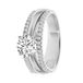 Lucardi Dames Ring met zirkonia - Ring - Cadeau - Echt Zilver - Zilverkleurig