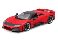 Bburago Race&Play Ferrari F80, rood - supercar modelauto 1:24 Die-Cast originele verzamelauto speelgoedauto met beweegbare deuren, motorkap en kofferbak vanaf 3+ (18-26034)