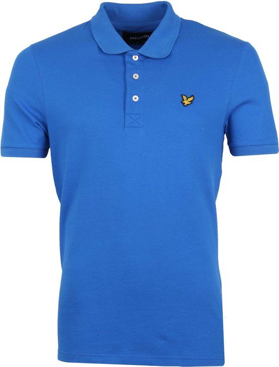 Lyle & Scott Men's Polo Shirt - Blue - Size M - Cotton - Slim Fit - SS24