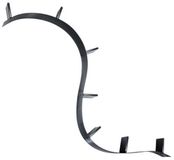 Kartell Bookworm wandplank 7 boeksteunen zwart doorzichtig