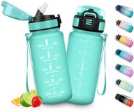 Unyqoos® Bouteille de sport pour enfants de 500 ml avec paille et conception étanche - Bleu sarcelle