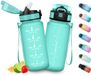 Unyqoos® Bouteille de sport pour enfants de 500 ml avec paille et conception étanche - Bleu sarcelle