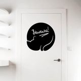 Ambiance Sticker Schoolbordsticker - uitwisbare zelfklevende muurstickers - KAT - 65x65cm
