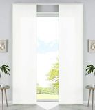 Set gardinenbox 85600N2 set van 2 microvezel schuifgordijnen 245 x 60 cm crème mat