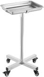 Latios Mayo Tafel / Mayo Stand - Verrijdbare Medische Instrumententafel - Inox - Verstelbare Hoogte 64-101 cm - Draagvermogen 16 kg - Afneembaar Blad