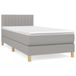 vidaXL Boxspringbed met matras, lichtgrijs, 80x200 cm, gestoffeerd