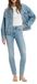 Levi's 712 Slim Fit, Tas met blauwe golfprint, Lichtblauw