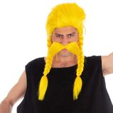 CHAKS Pruik & Baard Set - Geel