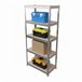 Merkloos Relaxdays Stellingkast - 180x60x30 cm - tot 500 kg - steeksysteem - zilver