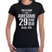 Bellatio Decorations Awesome 29 year cadeau t-shirt zwart dames