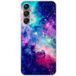 1001 coques Samsung Galaxy A24 4G Galaxie bleue bedrukt siliconen hoesje
