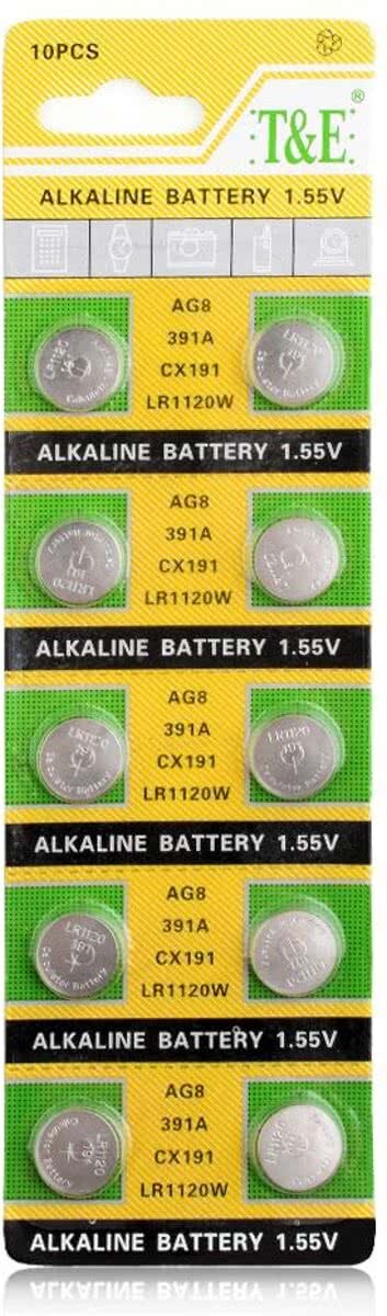 - AG8 knoopcelbatterij 10stuks