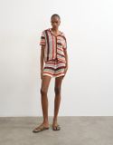 Topshop Vero Moda 31001103-Purple / Burgundy-S Vrouw Paars Katoenen Korte Top