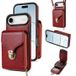 Apple Coque tout-en-un iPhone Air avec portefeuille et dragonne - Rouge
