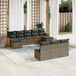 Maison Exclusive - Ensemble de jardin, composé de 10 pièces avec coussins, gris, en polyrotin