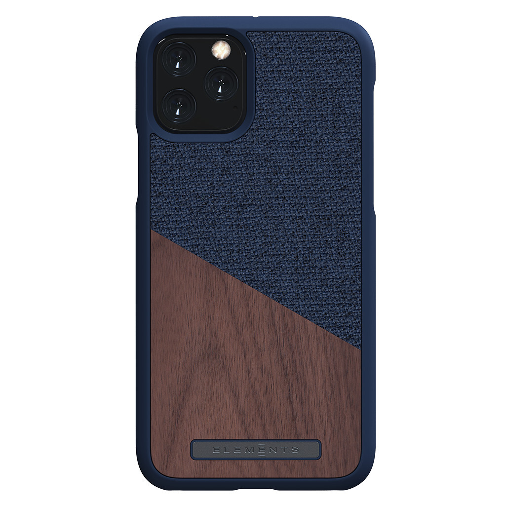 Nordic Elements Frejr back cover voor Apple iPhone 11 Pro - Marineblauw / walnoot