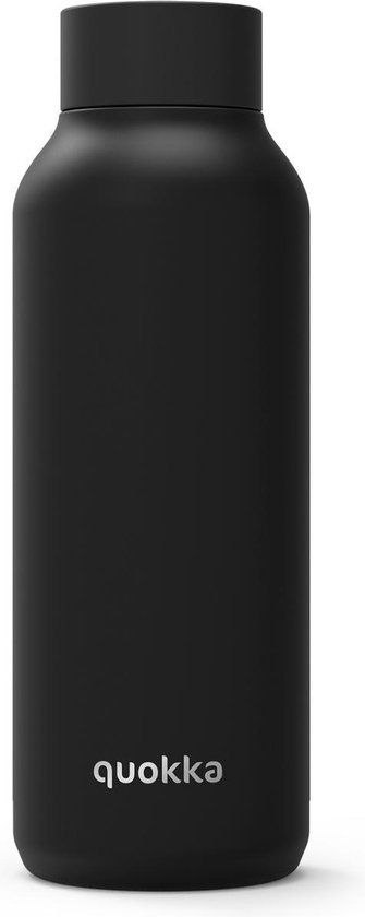 Quokka Solid Black Bottle Daily 510ml - Stainless Steel - 0.5L