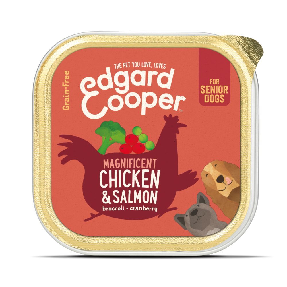 Edgard & Cooper 11x Kuipje Vers Vlees Senior Kip - Zalm 150 gr