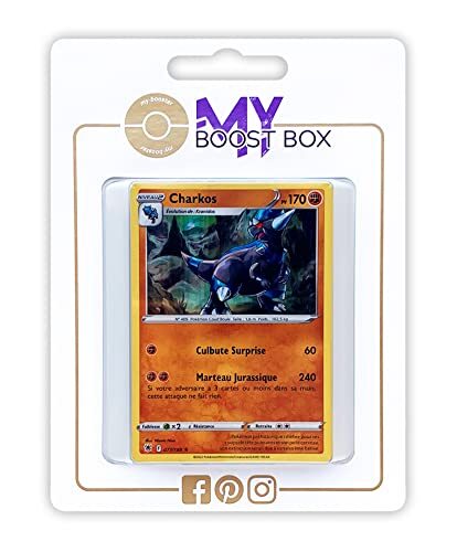 my-booster Charkos (Rampardos) 77/189 Holo - Myboost X Epée et Bouclier 10 Astres Radieux - Doos met 10 Franse Pokemon kaarten