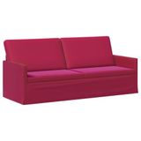 vidaXL - 3-zits - sofa - Wijnrood - 190 x 81 x 82 cm - fluweel