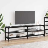 Maison Exclusive - Meuble TV, dimensions 160 x 30 x 50 cm, finition noire imitation chêne