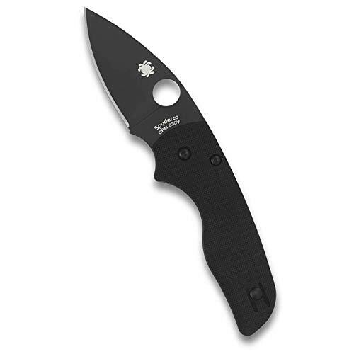 Spyderco Unisex – volwassenen, zwart, zakmes, Lil Native Compression Lock, lemmet: 6 cm, G10, klapmes, zakclip, 9 cm