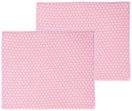 Merkloos Tapis d'égouttage/tapis de séchage cuisine - 2x - absorbant - microfibre - fleur rose - 40 x 48 cm - pliable