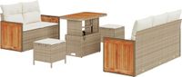 vidaXL Tuinbank Set Beige en Crèmewit