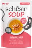 Schesir Complementary in Soep Kattenvoer Nat Zalm & Wortel - 12 x 40 gr
