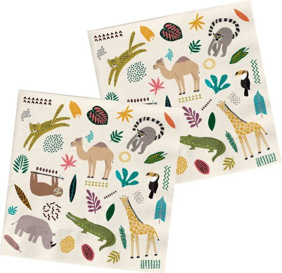 Folat Servetten Zoo Party 33 x 33 cm - 20 stuks
