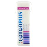 Cotton Plus, Vierkante make-up remover, 100% katoen, 80 stuks