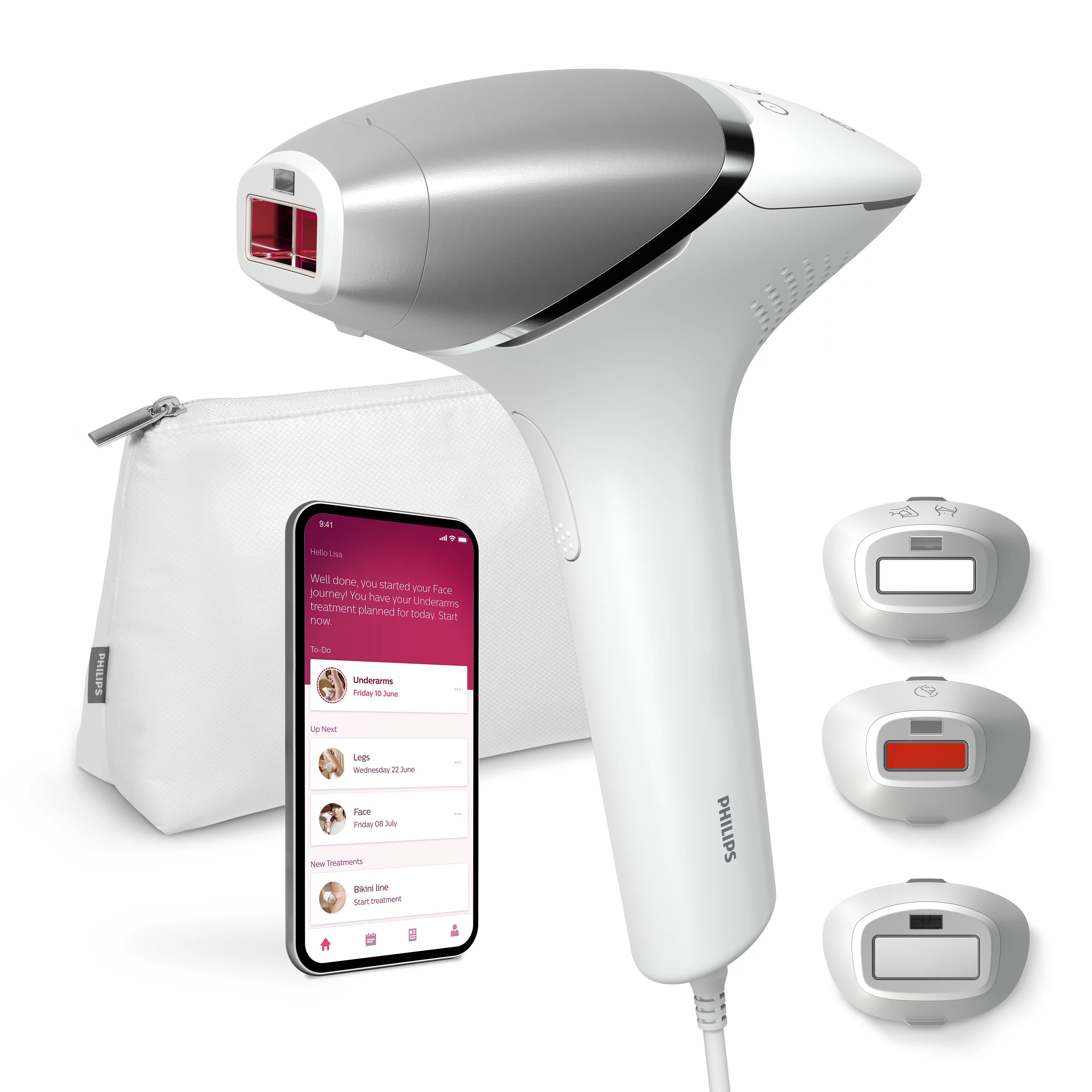 Philips Lumea 8000 Series BRI946/00 IPL Ontharingsapparaat - Zilver/Wit