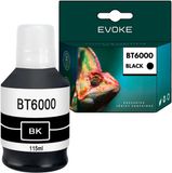 Evoke Inktflessen voor Brother BT6000 printer, BT6000B zwart, 115 ml, 6400 pagina's